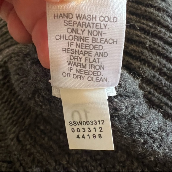 J. Jill Gray Wool Blend Open Front Chunky Knit Cardigan Womens Size M Boho - Picture 7 of 8